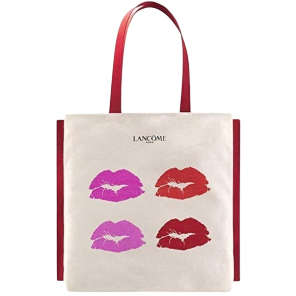 🆕️ Lancome Canvas Lips 💋 Tote Bag - Picture 1 of 6